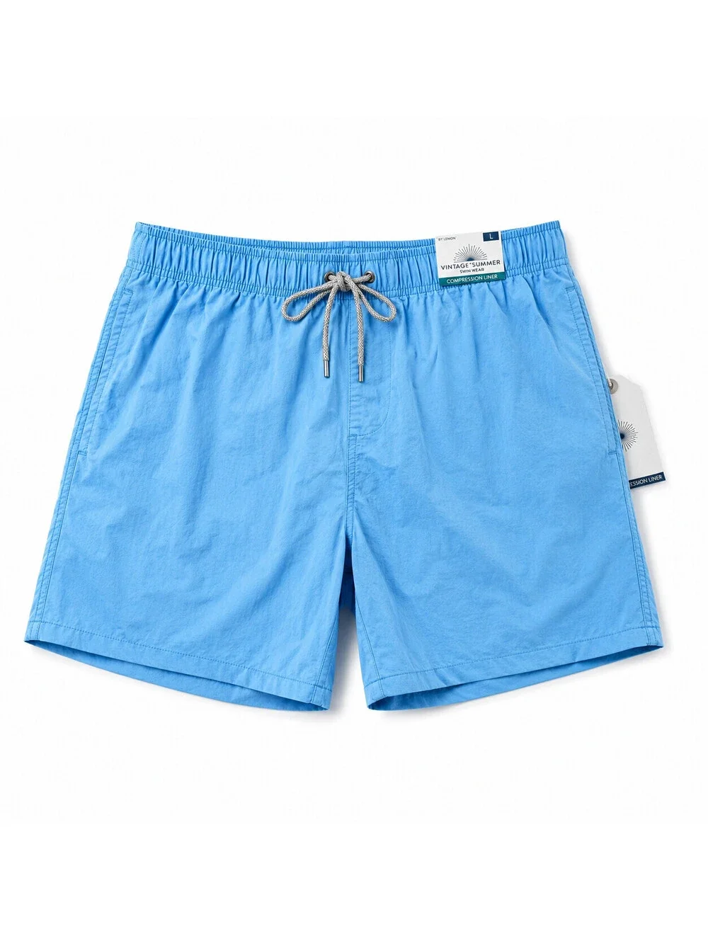 Vintage Summer Men’s Swim Shorts L Blue Compression Liner 17” NWT Nordstrom